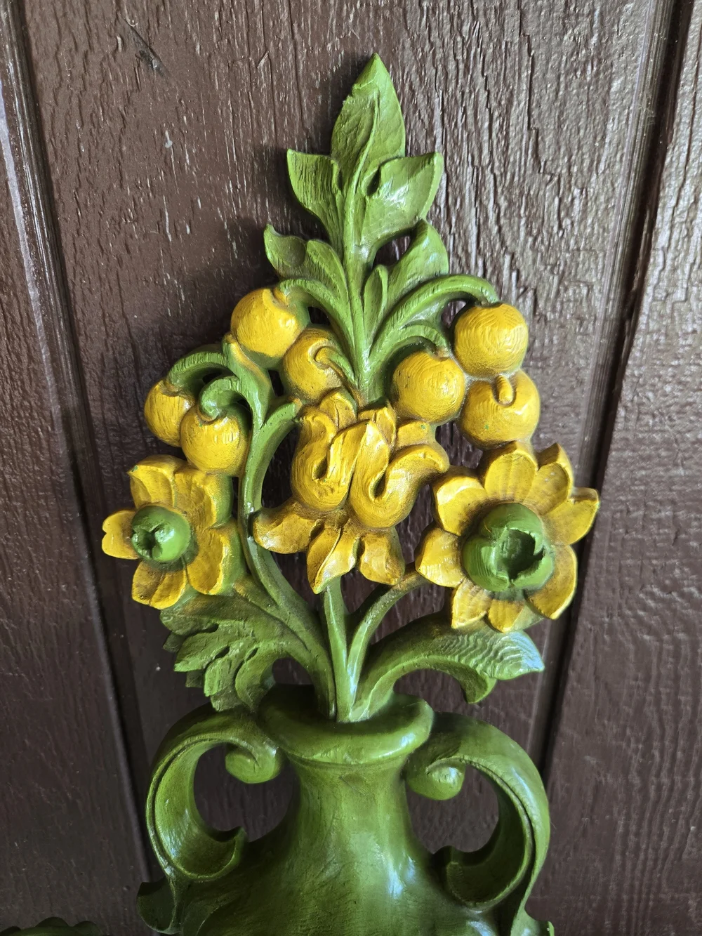 Homco Floral Wall Sconce Candle Holder Vintage